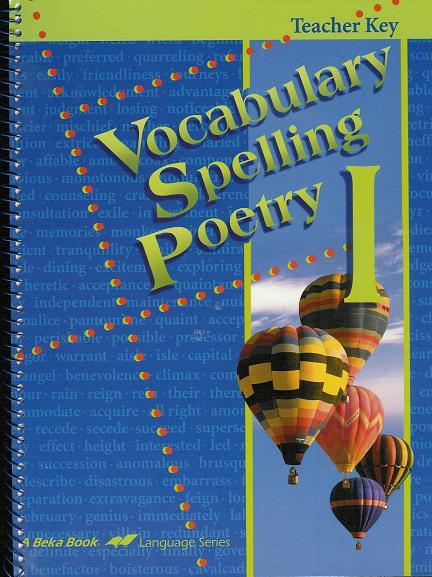 A Beka Homeschool English 7: Vocabulary, Spelling, Poetry I (2 Books plus CD)