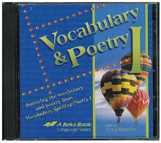 A Beka Homeschool English 7: Vocabulary, Spelling, Poetry I (2 Books plus CD)