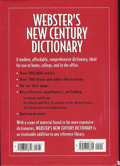 Webster's New Century Dictionary (Hardback)