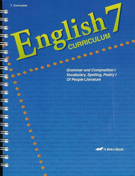 A Beka Homeschool English 7 Curriculum/Lesson Plan (Spiral Bound)